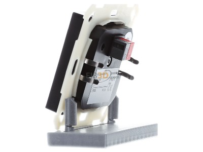 View on the right MDT BE-TAL550206.C1 KNX Push Button Lite 55 2-fold, RGBW, blinds and switch, Black matt 
