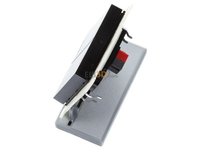 View top right MDT BE-TAL550206.C1 KNX Push Button Lite 55 2-fold, RGBW, blinds and switch, Black matt 
