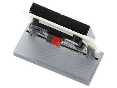 Top rear view MDT BE-TAL550206.C1 KNX Push Button Lite 55 2-fold, RGBW, blinds and switch, Black matt 
