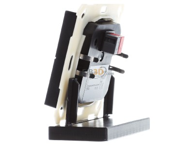 View on the right MDT BE-TAL550406.01 KNX Push Button Lite 55 4-fold, RGBW, neutral, Black matt 
