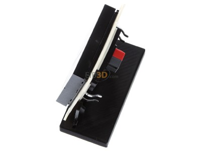 View top right MDT BE-TAL550406.01 KNX Push Button Lite 55 4-fold, RGBW, neutral, Black matt 
