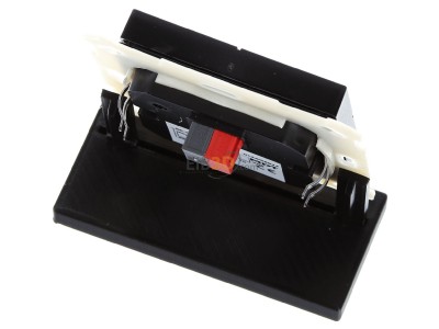 Top rear view MDT BE-TAL550406.01 KNX Push Button Lite 55 4-fold, RGBW, neutral, Black matt 
