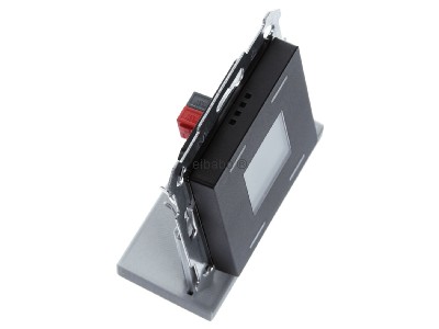 View top left MDT BE-TAS55T406.01 KNX Push Button Smart 55 4-fold with colour display and T-/H-sensor, Black matt 
