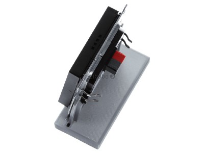 View top right MDT BE-TAS55T406.01 KNX Push Button Smart 55 4-fold with colour display and T-/H-sensor, Black matt 
