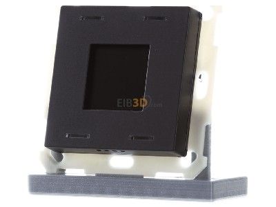 Front view MDT BE-TAS550406.01 KNX Push Button Smart 55 4-fold with colour display, Black matt 
