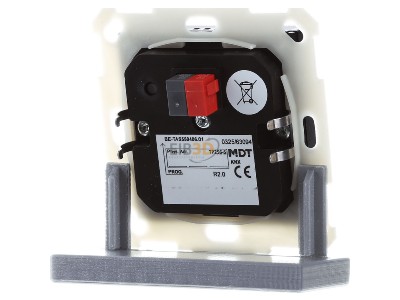 Back view MDT BE-TAS550406.01 KNX Push Button Smart 55 4-fold with colour display, Black matt 
