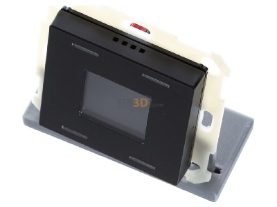 View up front MDT BE-TAS550406.01 KNX Push Button Smart 55 4-fold with colour display, Black matt 
