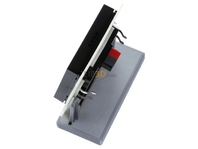 View top right MDT BE-TAS550406.01 KNX Push Button Smart 55 4-fold with colour display, Black matt 
