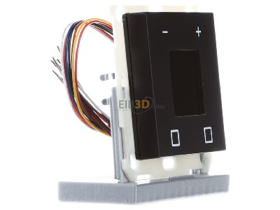 Ansicht links MDT SCN-RTR55S06.01 KNX Raumtemperaturregler Smart 55, Schwarz matt 