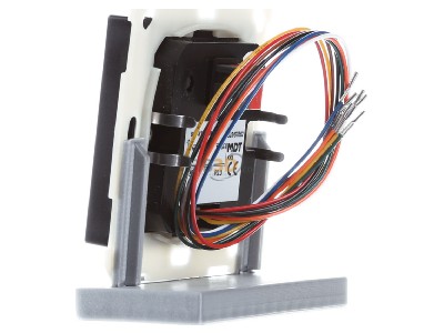 Ansicht rechts MDT SCN-RTR55S06.01 KNX Raumtemperaturregler Smart 55, Schwarz matt 