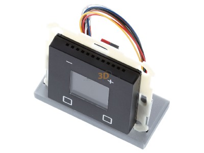 Ansicht oben vorne MDT SCN-RTR55S06.01 KNX Raumtemperaturregler Smart 55, Schwarz matt 
