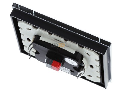 Top rear view MDT BE-GTL1TS.01S KNX Glass Push Button II Lite 1-fold, RGBW, neutral, with temperature sensor, Black - 

