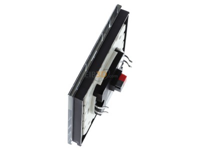 View top right MDT BE-GTL2TS.01S KNX Glass Push Button II Lite 2-fold, RGBW, neutral, with temperature sensor, Black - 
