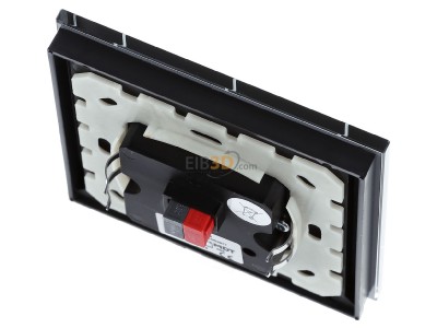 Top rear view MDT BE-GTL2TS.01S KNX Glass Push Button II Lite 2-fold, RGBW, neutral, with temperature sensor, Black - 
