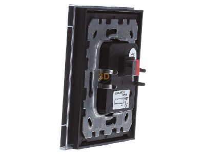 View on the right MDT BE-GTL10S.01S KNX Glass Push Button II Lite 1-fold, RGBW, neutral, Black - 
