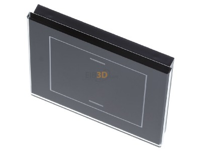 View up front MDT BE-GTL10S.01S KNX Glass Push Button II Lite 1-fold, RGBW, neutral, Black - 
