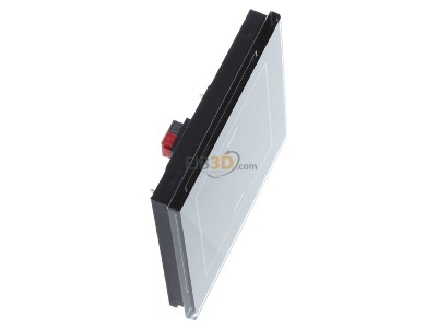 View top left MDT BE-GTL10S.01S KNX Glass Push Button II Lite 1-fold, RGBW, neutral, Black - 
