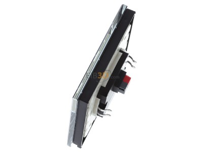 View top right MDT BE-GTL20S.01S KNX Glass Push Button II Lite 2-fold, RGBW, neutral, Black - 
