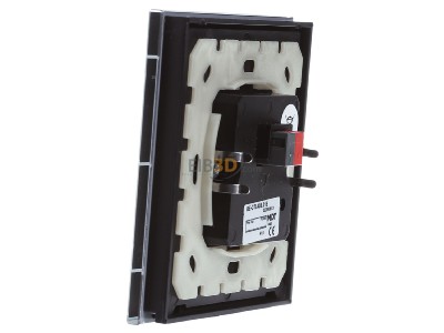 View on the right MDT BE-GTL40S.01S KNX Glass Push Button II Lite 4-fold, RGBW, neutral, Black - 
