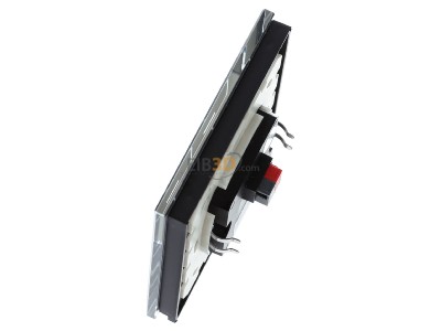 View top right MDT BE-GTL40S.01S KNX Glass Push Button II Lite 4-fold, RGBW, neutral, Black - 
