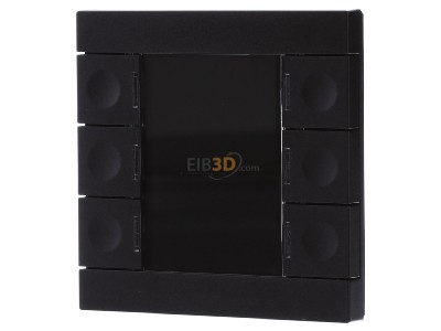 Front view MDT BE-BZS8606.01 KNX Central Operation Unit Smart 86 with colour display, Black matt 
