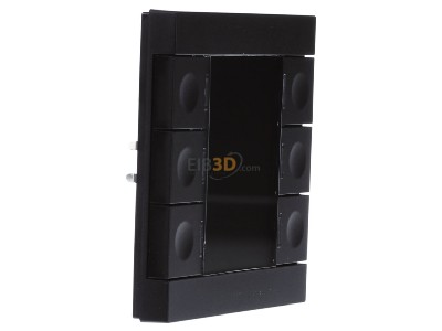 View on the left MDT BE-BZS8606.01 KNX Central Operation Unit Smart 86 with colour display, Black matt 
