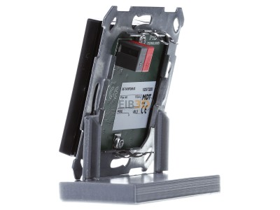 View on the right MDT BE-TA55P206.02 KNX Push Button Plus 55 2-fold, Black matt 
