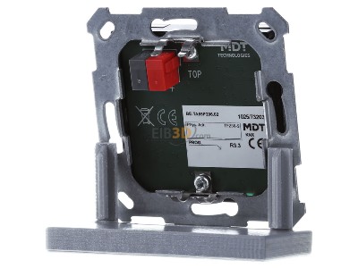 Back view MDT BE-TA55P206.02 KNX Push Button Plus 55 2-fold, Black matt 
