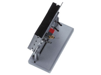 View top right MDT BE-TA55P206.02 KNX Push Button Plus 55 2-fold, Black matt 
