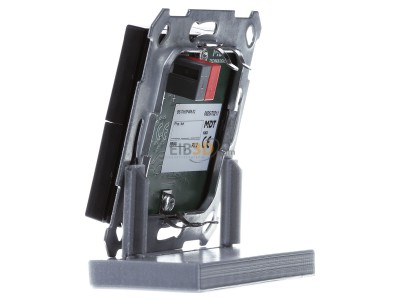 View on the right MDT BE-TA55P406.02 KNX Push Button Plus 55 4-fold, Black matt 
