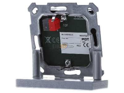 Back view MDT BE-TA55P406.02 KNX Push Button Plus 55 4-fold, Black matt 
