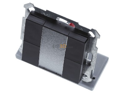 View up front MDT BE-TA55P406.02 KNX Push Button Plus 55 4-fold, Black matt 
