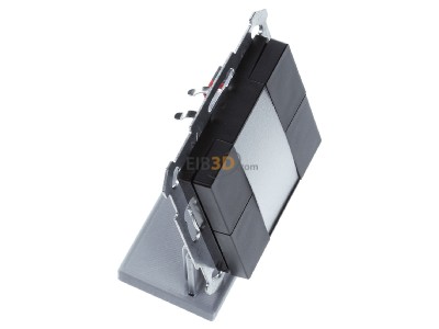 View top left MDT BE-TA55P406.02 KNX Push Button Plus 55 4-fold, Black matt 
