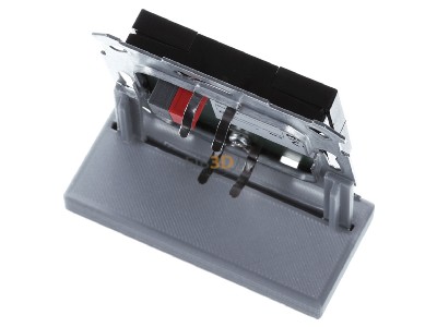 Top rear view MDT BE-TA55P406.02 KNX Push Button Plus 55 4-fold, Black matt 
