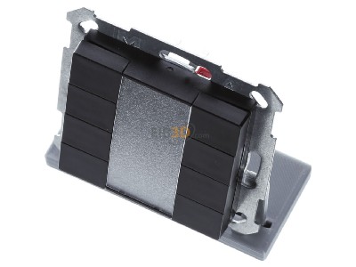 View up front MDT BE-TA55P806.02 KNX Push Button Plus 55 8-fold, Black matt 
