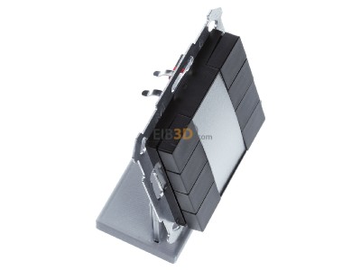 View top left MDT BE-TA55P806.02 KNX Push Button Plus 55 8-fold, Black matt 
