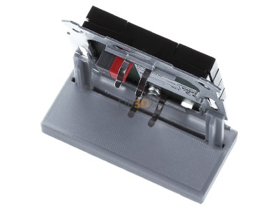 Top rear view MDT BE-TA55P806.02 KNX Push Button Plus 55 8-fold, Black matt 
