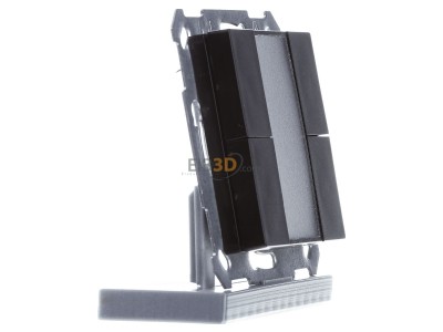 View on the left MDT BE-TA55T406.02 KNX Push Button Plus TS 55 4-fold, Black matt 
