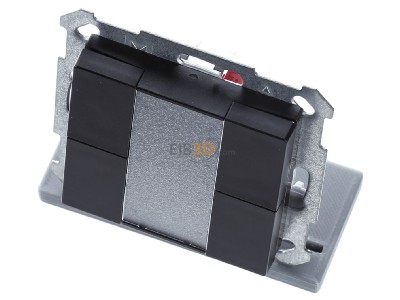 View up front MDT BE-TA55T406.02 KNX Push Button Plus TS 55 4-fold, Black matt 
