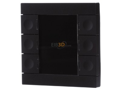Frontansicht MDT BE-TAS86T06.02 KNX Taster Smart 86 mit Farbdisplay und Temperatursensor, Schwarz matt 