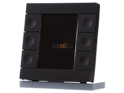 Front view MDT BE-TAS8606.02 KNX Push Button Smart 86 with colour display, Black matt 
