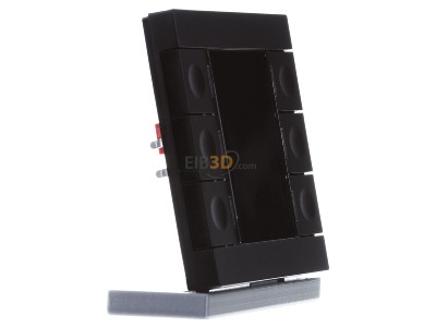 View on the left MDT BE-TAS8606.02 KNX Push Button Smart 86 with colour display, Black matt 
