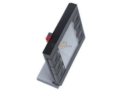 View top left MDT BE-TAS8606.02 KNX Push Button Smart 86 with colour display, Black matt 
