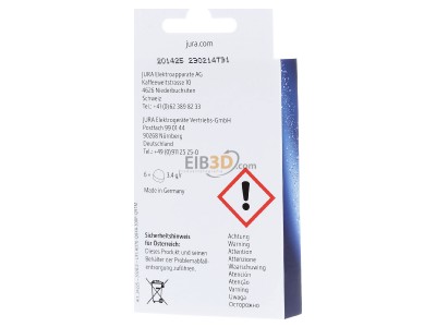 Back view Jura Elektrogerte 24225 H Cleaning tablets 3-phase cleaning,_- Promotional item
