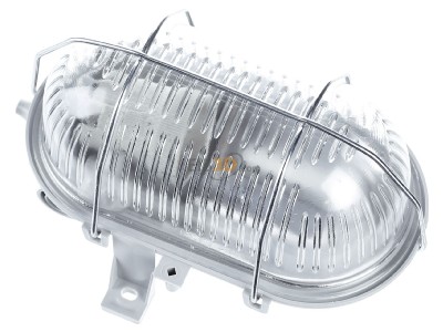 View top left Lena Lighting S.A. 121173 Oval lamp Simetal E27 1x42W hinged grey,_- Promotional item
