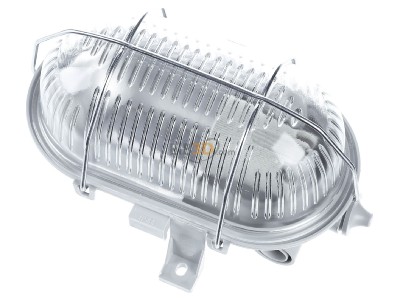 View top right Lena Lighting S.A. 121173 Oval lamp Simetal E27 1x42W hinged grey,_- Promotional item
