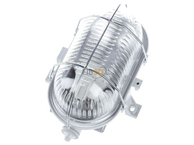 Top rear view Lena Lighting S.A. 121173 Oval lamp Simetal E27 1x42W hinged grey,_- Promotional item
