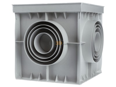 Front view Gewiss DX59401 Underground box plastic with cover 200x200x200 grey,_- Promotional item
