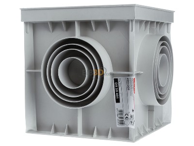 Back view Gewiss DX59401 Underground box plastic with cover 200x200x200 grey,_- Promotional item
