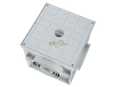 View top left Gewiss DX59401 Underground box plastic with cover 200x200x200 grey,_- Promotional item
